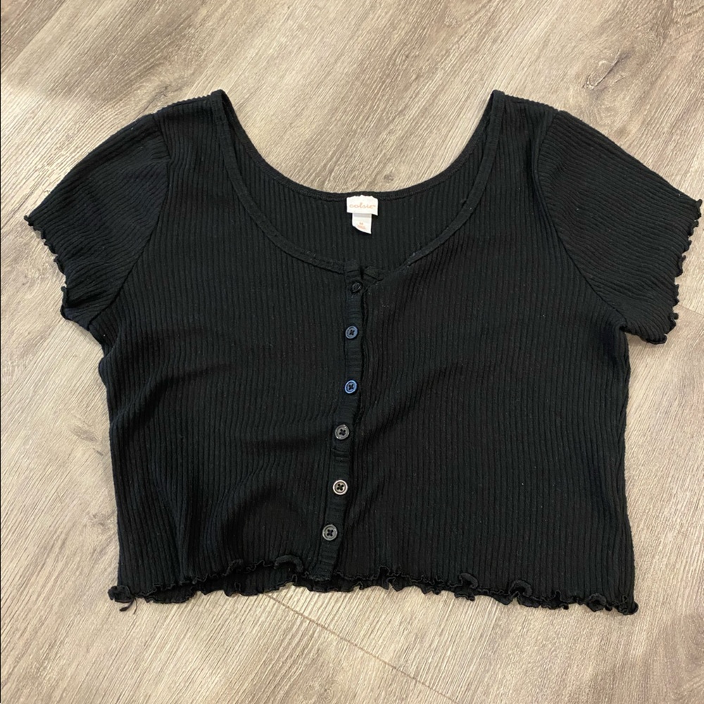 Colsie women’s cozy rib-knit short sleeve pajama top